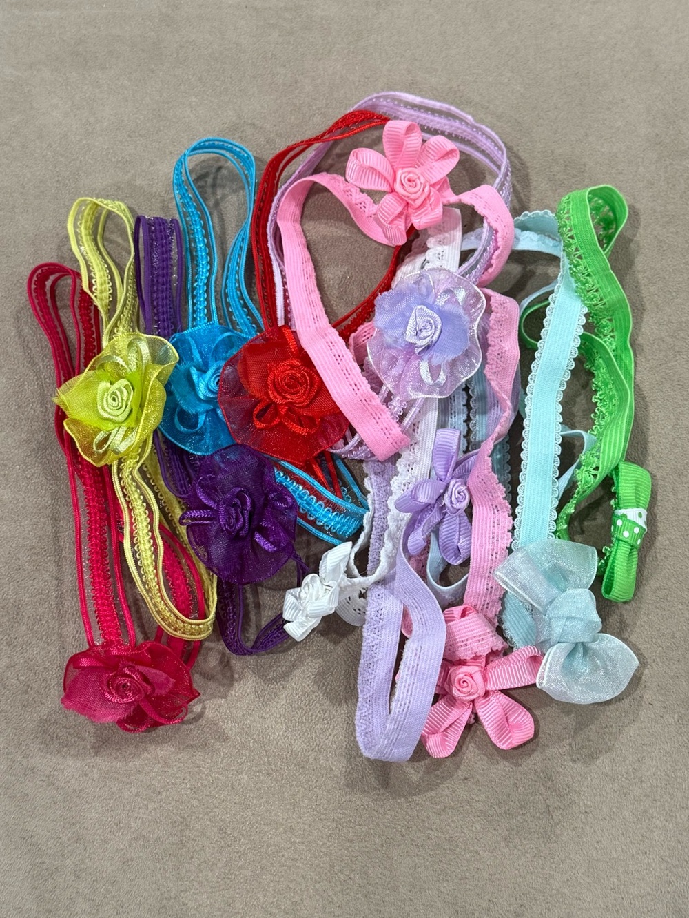 Flower and Bow Headbands - Assorted Colors